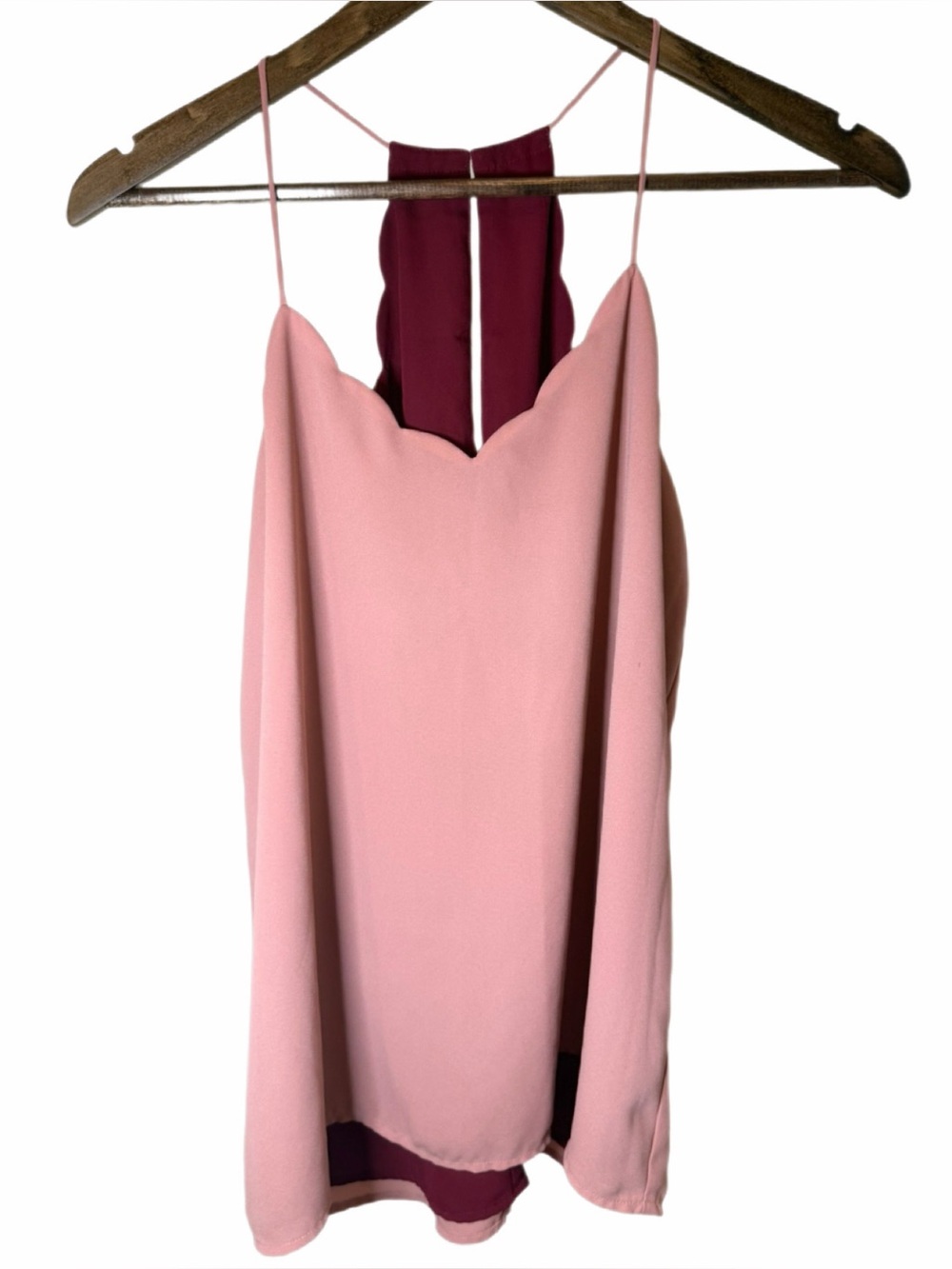 Express Reversible Spaghetti Strap Cami - Wine and Blush